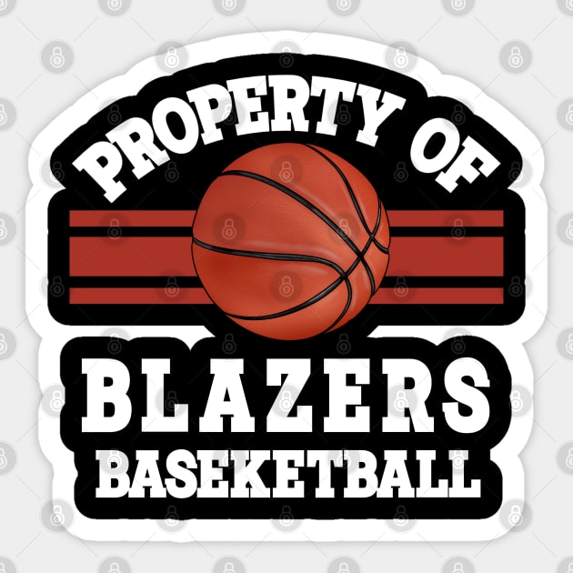 Proud Name Blazers Graphic Property Vintage Basketball Sticker by Irwin Bradtke